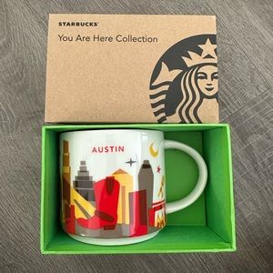 New Starbucks You Are Here Ceramic 14oz Mug Cup AUSTIN
